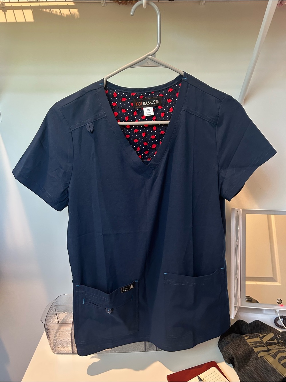 koi Navy V-Neck Scrubs